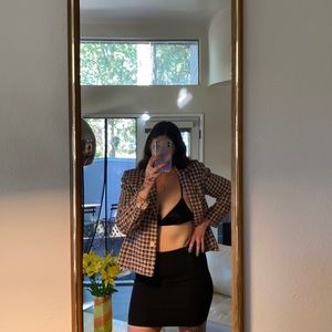 Vintage Pink Plaid Blazer